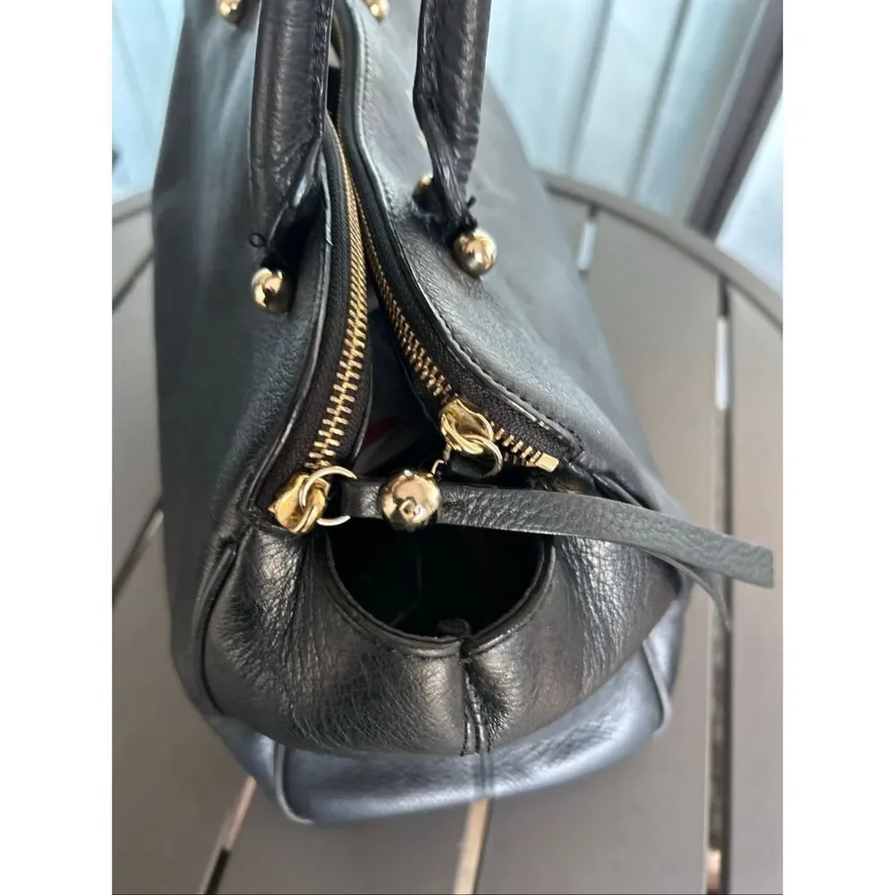 Kate Spade NY Textured Black Leather Satchel